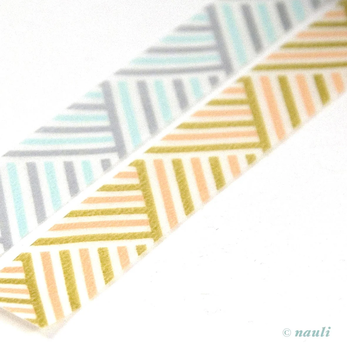 Washi Masking Tape corner hellblau pfirsich - Image 3