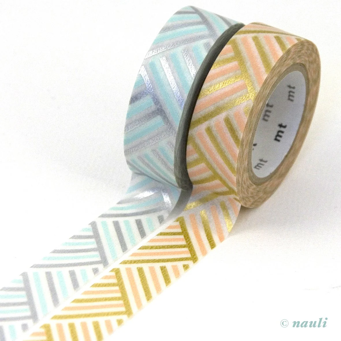 Washi Masking Tape corner hellblau pfirsich - Image 4