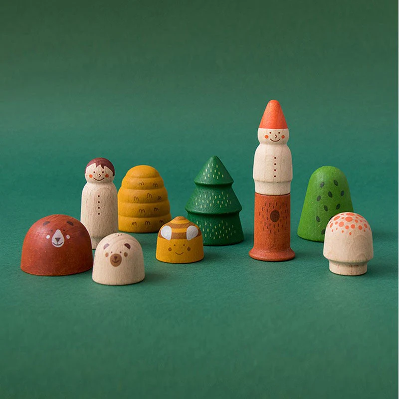 WOODEN WORLD FOREST - Wald und Waldfiguren aus Holz