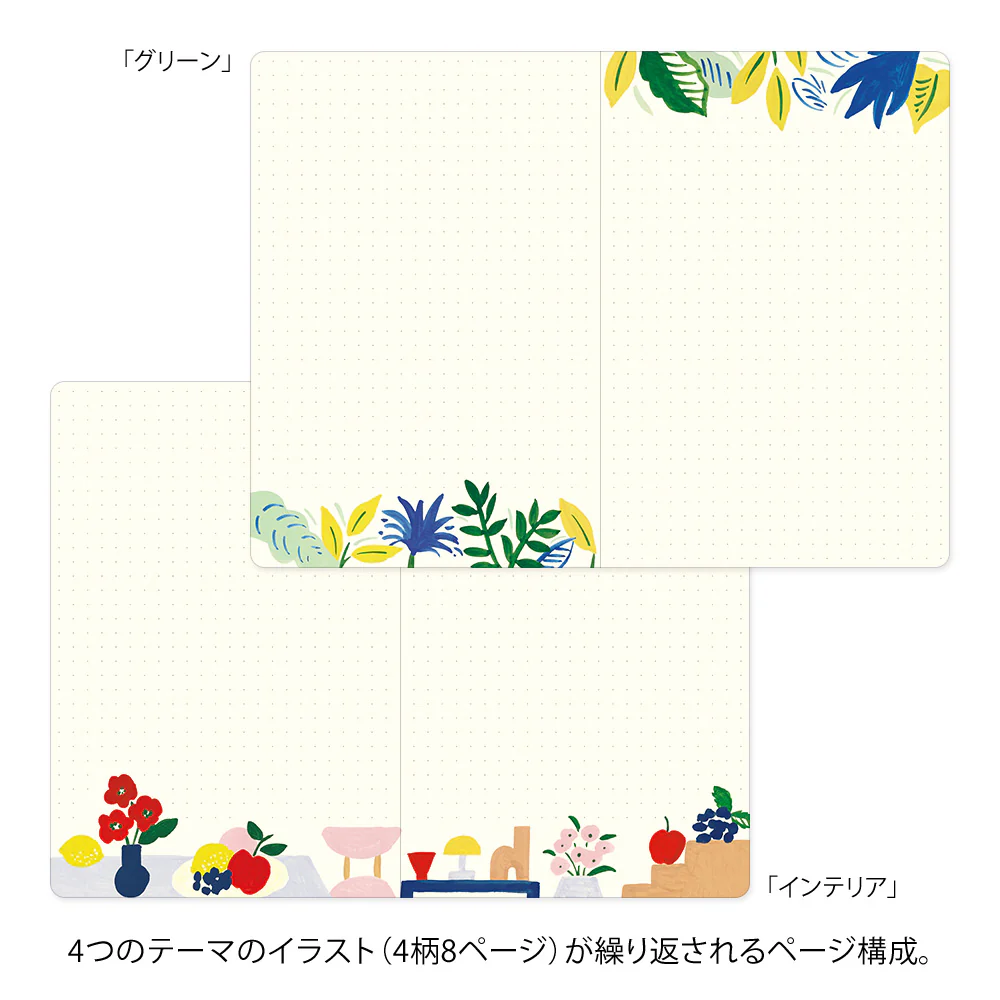 Yuru Log Notebook B6 Motif Textile - Image 4