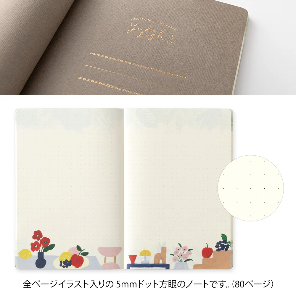 Yuru Log Notebook B6 Motif Textile - Image 5