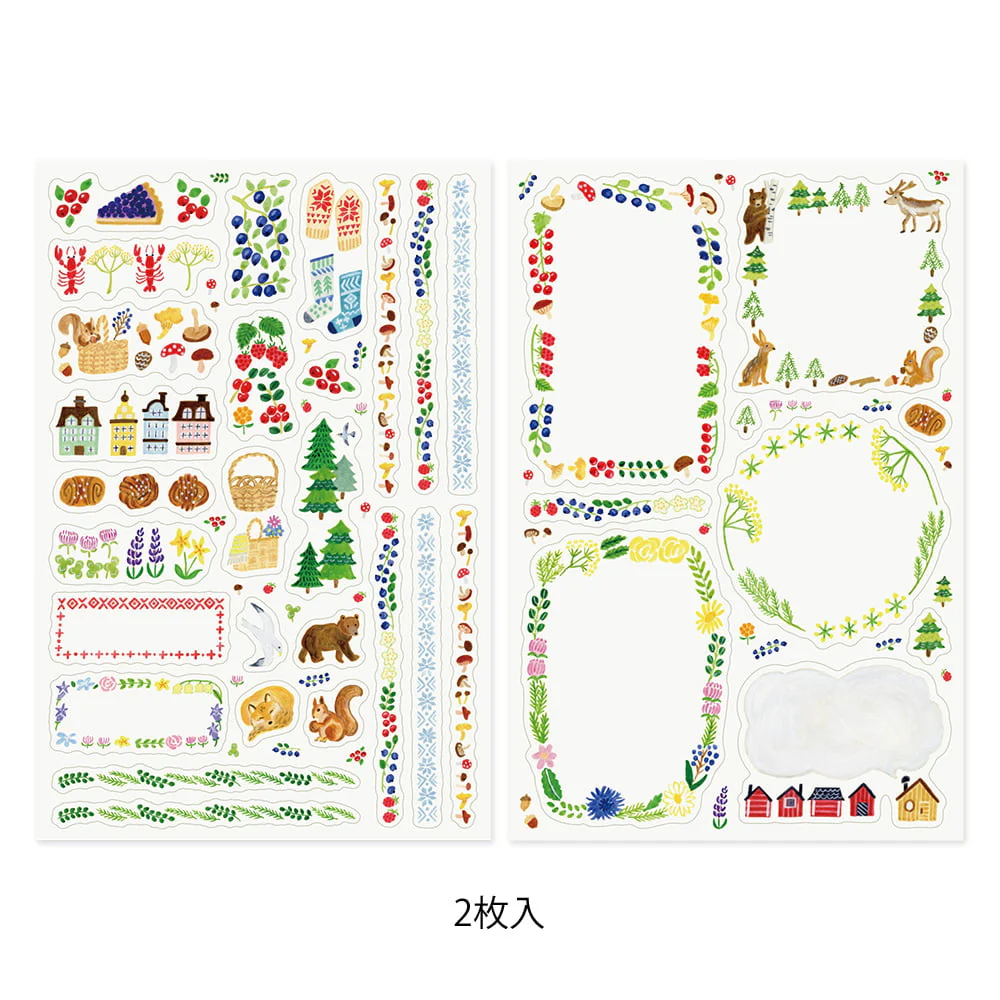 Yuru Log Sticker 2 Blatt Scandinavia - Image 2